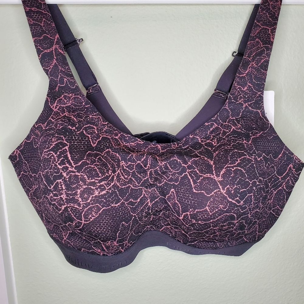 Nwt lululemon lacescape spanish rose black floral fine form bra size 32C 32E 38C - Picture 8 of 10